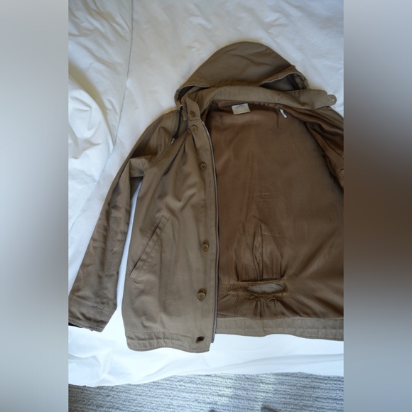 SANDRO Size S Tan Cotton Zip & Buttons Jacket - Picture 2 of 4